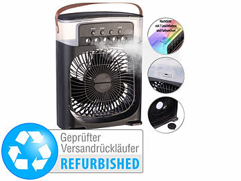 Kompakter Ventilator: Sichler USB-Tischventilator mit Ultraschall-Vernebler, Versandrückläufer 