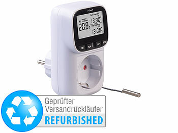 Thermometer Steckdose: revolt Digitales Steckdosen-Thermostat, Heiz & Klimageräte, Versandrückläufer