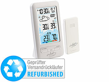infactory Funk-Wetterstation mit Außensensor, Versandrückläufer