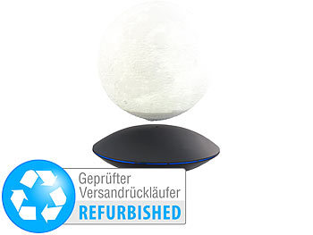 Kugel: infactory Freischwebende Deko-Leuchte mit beleuchtetem Versandrückläufer 