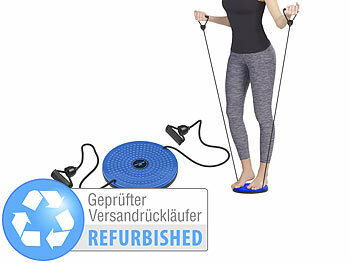 Fitness-Gerät: PEARL sports Fitness Twisting Disk mit Expander für Bauch, Versandrückläufer
