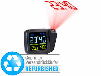 infactory Projektions-Wecker mit VA-Farbdisplay, Versandrückläufer