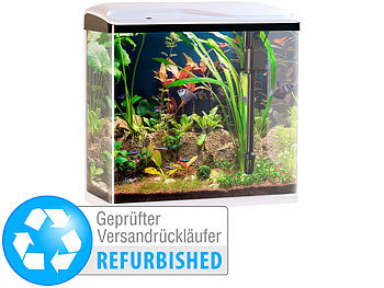 Aquarium Zubehör: Sweetypet Nano-Aquarium-Komplett-Set mit LED-Beleuchtung,Versandrückläufer