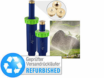 Rasenbewässerungs-Regner: Royal Gardineer 2er-Set versenkbare Bewässerungssprinkler Versandrückläufer