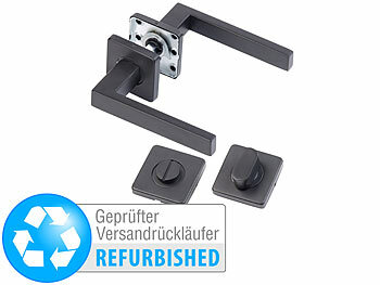 Bad-Türdrücker: AGT 2er-Set Edelstahl-Türbeschlag Bad & WC, Versandrückläufer