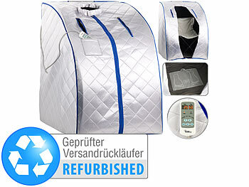 tragbare Infrarot Sauna: newgen medicals Portable Infrarot-Sauna mit Fußheizung, Versandrückläufer