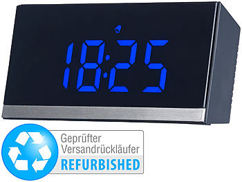 Tischuhr Wecker: infactory Dimmbare Funk-LED-Tischuhr, Versandrückläufer