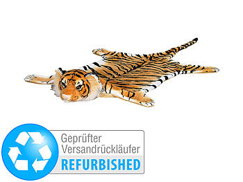 Tigerfell-Teppich: infactory Kuschliger Webpelz-Vorleger "Königstiger", Versandrückläufer
