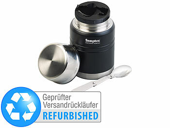 Warmhalte-Becher: Semptec Vakuum Thermobehälter für Essen, Versandrückläufer