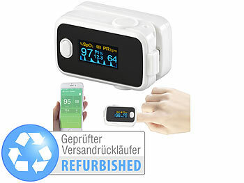 Pulsoximeter, Bluetooth: newgen medicals Medizinischer Finger-Pulsoximeter Versandrückläufer