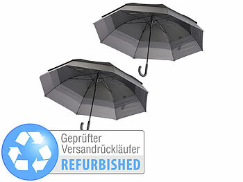 Gehstock-Regenschirm: Carlo Milano 12er-Set Großer XXL-Automatik-Stockschirm, Versandrückläufer