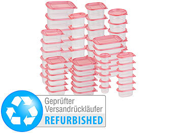 Frischhaltedosen Plastik: Rosenstein & Söhne 120-teiliges XXL-Frischhaltedosen-Set BASIC, Versandrückläufer