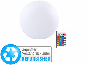 LED-Dekokugeln: Lunartec Kabellose Akku-Leuchtkugel für innen und außen, ØVersandrückläufer 