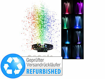Solar Pumpe: Royal Gardineer LED-Solar-Springbrunnen, 3 W, 7 Farben, Versandrückläufer 