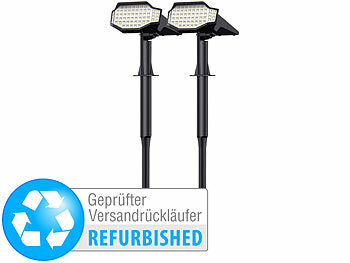 2 Pezzi Lampade Solari Da Esterno 6 LED, Luce Calda, IP65, Con Pannello Regolabile Per Giardino E Balcone - 4