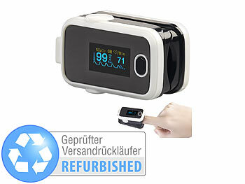 Pulsoximeter PC-Software: newgen medicals Medizinischer Finger-Pulsoximeter mit OLED-Display, Versandrückläufer
