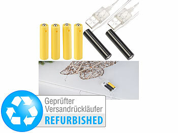 revolt 2er-Set Universal-USB-Batterie-Adapter, Versandrückläufer