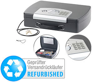 Mobiler Elektronischer Hotel-Safe: Xcase Geld- & Dokumentenkassette, Stahl, Versandrückläufer