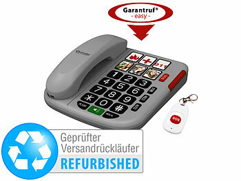simvalley Senioren-Notruf-Telefon, Garantruf Easy, Versandrückläufer 