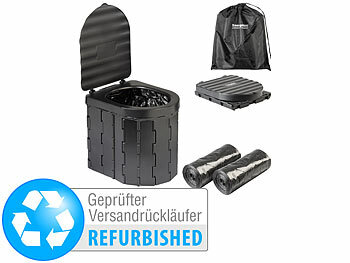 Semptec Faltbare Campingtoilette mit Deckel, Versandrückläufer