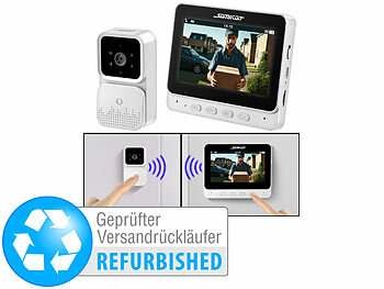 Sprach-Türklingel: Somikon Kabellose Plug-&-Play-Video-Funk-Klingel, Versandrückläufer