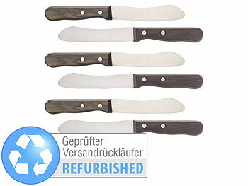 Rosenstein & Söhne 6er-Set Frühstücksmesser mit 11,5-cm-Klinge, Versandrückläufer