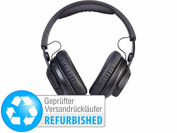 Akku-Kopfhörer: auvisio Over-Ear-Headset mit aktiver Rauschunterdrückung, Versandrückläufer