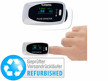 Puls Oximeter: newgen medicals Medizinischer Finger-Pulsoximeter m. LCD-Farbdisplay,Versandrückläufer