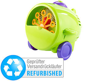 Seifen-Blasen-Maker: infactory Seifenblasen-Maschine im lustigen Fliegerlook (refurbished)
