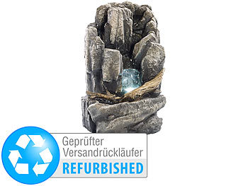 infactory Beleuchteter Zimmerbrunnen "Alpenfels" mit LED und (Versandrückläufer)