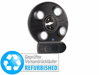 Luminea LED-Schirmleuchte mit 4 dreh- & dimmbaren Spots, Versandrückläufer