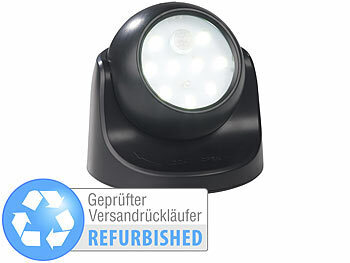 Wandleuchte ohne Kabel: Luminea Kabelloser LED-Strahler, Bewegungssensor, Versandrückläufer