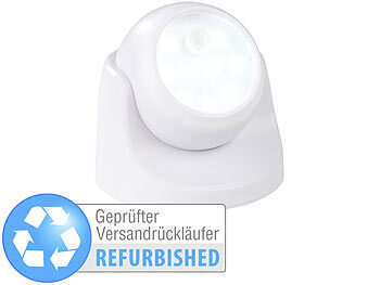 Taschenlampe, rund: Luminea Kabelloser LED-Strahler, Bewegungssensor, Versandrückläufer