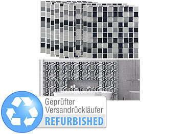 Mosaik Klebefolie: infactory Selbstklebende 3D-Mosaik-Fliesenaufkleber, Versandrückläufer
