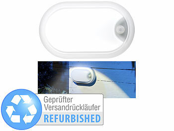 LED Ovalleuchten: Luminea LED-Feuchtraumleuchte, Bewegungssensor, Versandrückläufer