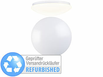 LED Badlampe: Luminea LED-Wand- & Deckenleuchte mit 1440 Lumen, Ø 38 cm, Versandrückläufer