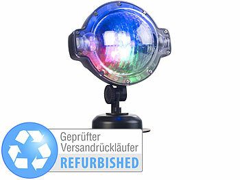 LED-Projektor Garten: Lunartec LED-Kugellampe mit Schneefall-Effekt und Timer, Versandrückläufer