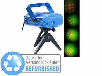Laser Sternenhimmel: Lunartec Indoor-Laser-Projektor, Sternenmeer-Effekt, Versandrückläufer