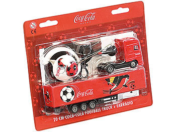 Coca-Cola-Truck "Fußball" 20 cm mit Ohr-Radio