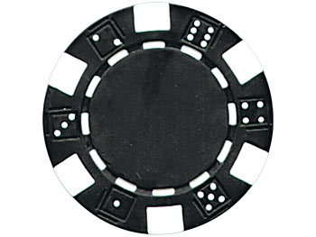 GSR 25 Spiel-Chips schwarz-weiß, im Dice-Design, 11.5 g 