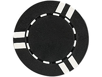 GSR 25 Spiel-Chips, schwarz-weiß im Stripes-Design, 11,5g