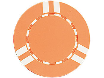 GSR 25 Spiel-Chips, orange-weiß im Stripes-Design, 11,5g