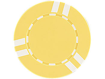 GSR 25 Spiel-Chips, gelb-weiß im Stripes-Design, 11,5g