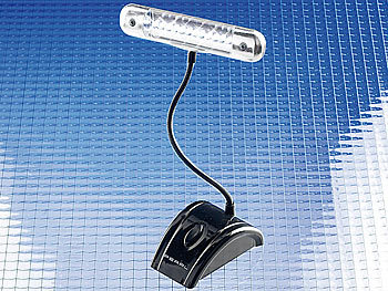 PEARL Flexible Tischlampe mit 12 LEDs, batteriebetrieben