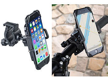 Callstel Fahrrad-Halterung mit Gummifixierung für Smartphones bis 10 cm Breite