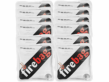 Handwärmer: firebag 12er-Set Taschenwärmer "Firebag" für warme Hände, wiederverwendbar