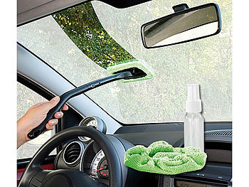 PEARL Fensterputzer Auto: Windschutzscheiben-Wunder mit Gelenk-Kopf &  Pump-Sprühflasche, 4er-Set (Fensterwischer Auto innen)
