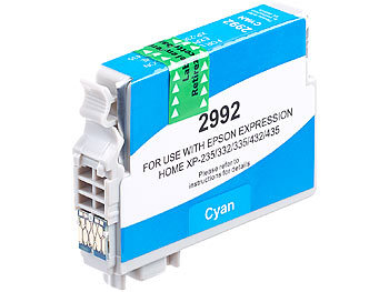 kompatible Tintenpatronen für Tintenstrahldrucker, Epson: iColor Tintenpatrone für Epson (ersetzt T2992 / 29XL), cyan