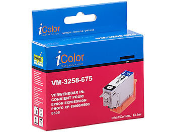 iColor Tinten-Patrone T3791 / 378XL für Epson-Drucker, black (schwarz)