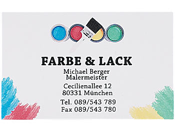 Sattleford 60 Visitenkarten gestanzt "Business Blade" 195 g/m²